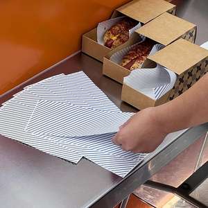 Bolsas de Papel Kraft Biodegradables y Ecológicas con Doble Abertura, Amplia Apertura Cuadrada, Resistentes al Aceite, para Pizza, Sushi, Hamburguesas y Sándwiches - Product Image 4