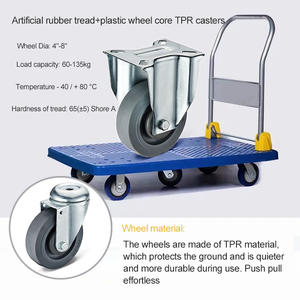 3 polegadas PP Caster roda parafuso furo giratório Castor para móveis equipamentos carrinho armário Display Rack - Product Image 6