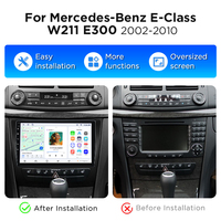 Radio con pantalla táctil de navegación Android Carplay Junsun de 9 pulgadas para Mercedes Benz Clase E W211 E300 2002-2010