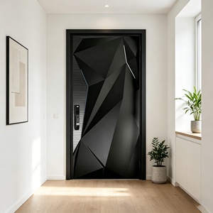 Porte de sécurité pivotante en alliage d'aluminium chinois de luxe, porte d'entrée blindée anti-effraction de qualité militaire - Product Image 4