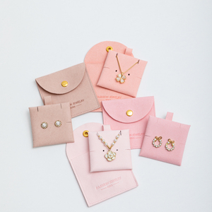 Ensemble de colis cadeaux en microfibre imprimés sur mesure pour bijoux, comprenant une boîte et une pochette - Product Image 3