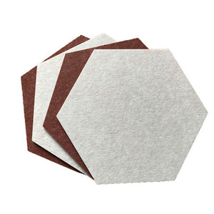Panel acústico hexagonal de nuevo diseño colorido, paneles de pared a prueba de sonido de fibra de poliéster para Decoración - Product Image 1