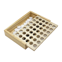 Jeu de société 4 en ligne personnalisé en bois, design 3D, antidérapant, pour la famille, les fêtes, la maternelle et les enfants