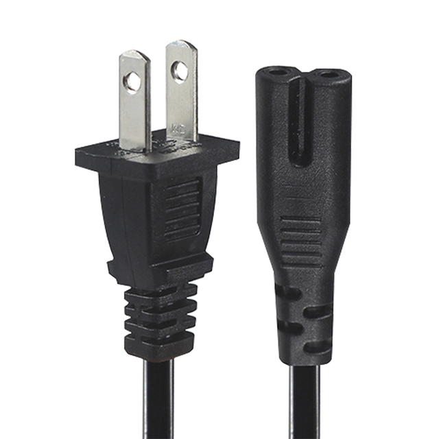 Nema 1-15 Non-Polarized Iec320 Female Connector 2 Pin Plug for Home Appliance Power Cord Compatible with C7