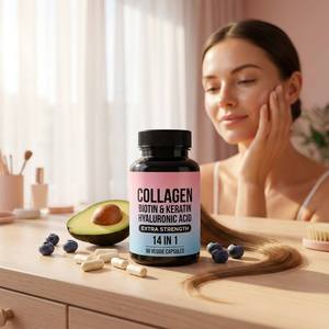 Suplemento de Péptidos de Colágeno Puro Biolex para una Piel Radiante y Cabello Saludable, Apto para Dietas Keto y <span class=keywords><strong>Paleo</strong></span>, 60 Cápsulas, OEM, ODM, Marca Privada, Venta al Por Mayor - Product Image 6