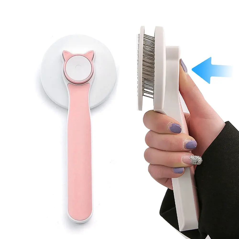 Cat Comb Dog Hair Remover Brush Pet Grooming Slicker Needle Comb Removes Tangled Self Cleaning Pet Supplies Accessories