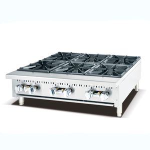 Estufa de Gas Comercial de Acero Inoxidable de 24 Pulgadas, 4 Quemadores, Estufa de Gas de Sobremesa, Cocina Industrial para Restaurantes - Product Image 1