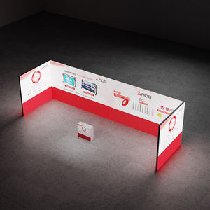 Stand d'exposition modulaire en tissu de Chine 20x20 avec mur graphique en tissu tendu double face - Product Image 1