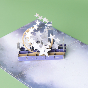 Winpsheng Custom 3D Pop-up Invitation Greeting <strong>Card</strong> <strong>Eid</strong> Mubarak Ramadan Gift Offset Printing Paper Material - Product Image 2