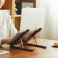 Support de bureau pour ordinateur portable en bois réglable de haute qualité, pliable, portable, support de tablette, support de téléphone portable