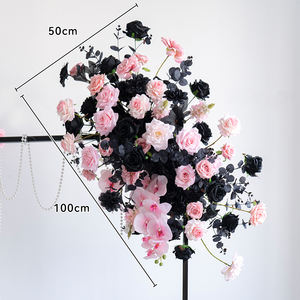 Customized Artificial Black and Pink Decoration <strong>Floral</strong> Wedding Decoration Holiday Event Ceremony Background Layout - Product Image 6