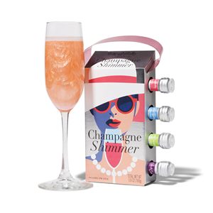 Ensemble cadeau de verres découpés à la main, effet scintillant champagne, pour cocktails <span class=keywords><strong>Prosecco</strong></span>, boissons gazeuses, citron vert et cassis, ensemble de 4 pièces - Product Image 1