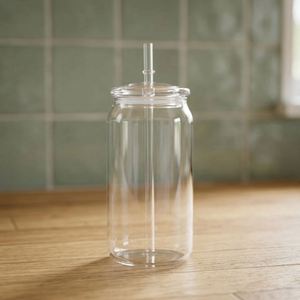 16Oz Clear Plastic USA Stocked Cups-BPA-Free Minimalist Camping Travel <b>Bottle</b> with Screw-On for for Adults - Product Image 2