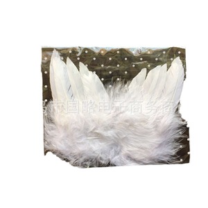 Ailes d'ange en plumes blanches, ornement pour sapin de Noël, 5cm-20cm, ailes décoratives suspendues pour décoration de fêtes - Product Image 3