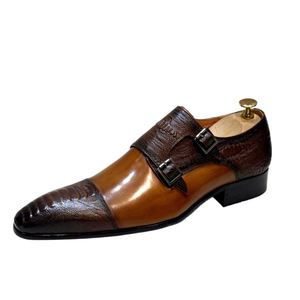Autumn Men's Luxurious Cowhide Casual Dress <b>Shoes</b> Lace-Up Closure Pointed Toe <b>Height</b> <b>Increasing</b> Feature Elegant Business Oxford - Product Image 2