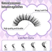 [Meilleure Vente] Faux Cils en Fibre Synthétique DIY Style Fée Européen et Américain + Cils Inférieurs Individuels
