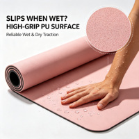 Tapis de sport rectangulaire personnalisé en PU, résistant à l'usure, facile à nettoyer, antidérapant, large et long, pour la maison et la salle de sport