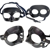 Masque d'Halloween cool, demi-masque, pour festivals, cosplay, soirées masquées, carnaval, cadeaux, noir, réglable
