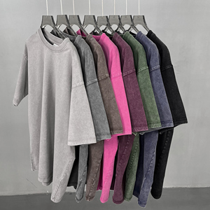 <b>Men's</b> Heavyweight Vintage T-<b>Shirt</b>, Snow-Washed Finish & Structured Fit for Streetwear Distressing - Product Image 3