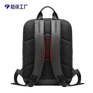 กระเป๋าเป้สะพายหลังธุรกิจแบบยูนิเซ็กซ์ Super Factory ขนาด 15.6 นิ้ว ช่องใส่แล็ปท็อป กันน้ำ สีพื้น สีดำ สายสะพายไหล่ - Product Image 3