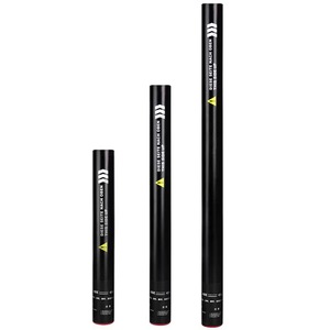Canon à Confettis Jetable Écologique et Durable, Torsadé à la Main, pour Fêtes, 30cm/40cm/50cm/60cm/80cm/100cm, Noir, Effet Pulvérisation - Product Image 5
