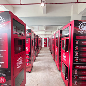 Mesin pembersih helm otomatis cerdas, mesin pembersih helm kompartemen ganda, disinfektan uap suhu tinggi, garansi 3 tahun LCD layar sentuh - Product Image 5