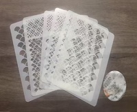 6 pochoirs en plastique réutilisables en forme d'écailles de poisson pour la peinture et la décoration artisanale