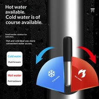 Chauffe-eau instantané pour robinet de cuisine en acier inoxydable, thermostatique, à poignée unique, affichage numérique, débit de 3L, monotrou