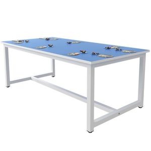 Kids Furniture <b>Set</b> Wooden Desk <b>And</b> Chairs For Art Class Training Course Minimalist Style Artificial Board <b>Table</b> With <b>Stools</b> - Product Image 5