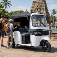 3 Wheel Electric Passenger Vehicle TukTuk With Canvas Canopy for Tourist Sightseeing Easy Maintenance Bulk Order