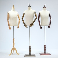 Magasin de vêtements pour hommes présentoir demi-corps en plastique mannequin complet avec tête pour la photographie de costumes et de robes