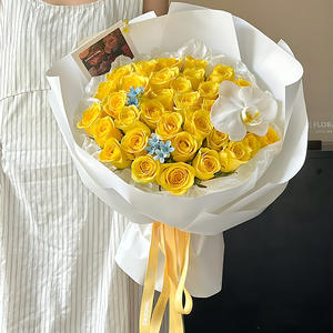 กระดาษห่อช่อดอกไม้ทำด้วยมือคุณภาพสูงสีทึบหนากระดาษงานฝีมือกันน้ำเกรดสูง - Product Image 3