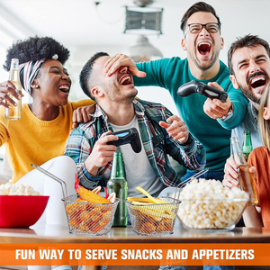 Mini Quadratischer Frittierkorb aus Edelstahl, Wiederverwendbarer Pommes-Frites-Halter, Kleiner Frittierkorb für Küche und Haushalt - Product Image 3