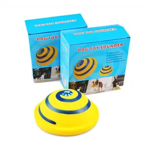 Neue interaktive Gesangs scheibe Woof Chewing Tooth Clean Food Gummi Quietschender Ball Pet Dog Toy