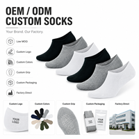 KTS341 Fabricant OEM Personnalisé 6 Paires de Chaussettes de Sport pour Hommes en Coton, Invisibles, Fines, Respirantes, Sans Coutures, Noir/Blanc/Gris pour la Course à Pied