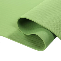 Tapete de Yoga TPE Antideslizante de 6mm, Profesional, con Logotipo Personalizado, para Gimnasio en Casa, Color Puro, Suave, Ecológico, Impermeable, para Pilates