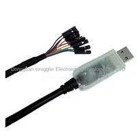 FEANTEEK Struggler Cable USB a Serie con Conductor de Aluminio y Chaqueta de PVC Genuino UART/SPI/I2C Interfaz JTAG
