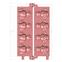 Mini glace gaufre cône fabricant Machine cuisson Snack Machine Chichi Lolly plaque antiadhésive sculpture par CNC