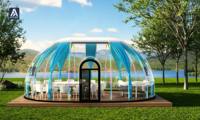 Hôtel bulle panoramique de 6 m |   Dôme en aluminium pour glamping de luxe, lieux d'événements en plein air et salles de villas