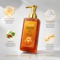 Gel Douche Éclaircissant et Blanchissant Rapide Peau Vente en Gros OEM, Gommage Exfoliant Corporel à la Niacinamide pour Peaux Foncées
