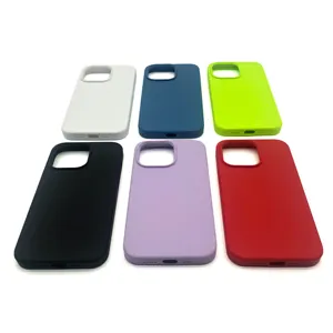 Summer essential non-slip unbreakable solid color custom silicone phone case for 13 pro