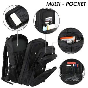 กระเป๋าเป้สะพายหลังอ็อกซ์ฟอร์ด 900D 45 ลิตร สำหรับใส่แล็ปท็อป ลายพรางสีดำ สำหรับล่าสัตว์ กิจกรรมกลางแจ้ง กันน้ำ เดินป่า เอาตัวรอด - Product Image 2