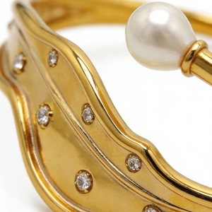 [Salon international de la bijouterie de Hong Kong] Bracelet élégant en or plaqué or véritable, inspiré du saule, avec perle d'eau douce - Product Image 2