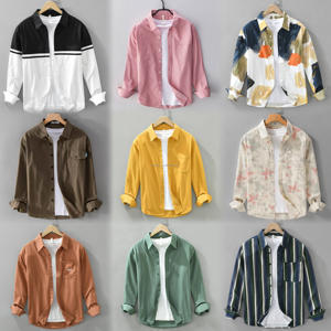 Primavera e autunno pantaloni lunghi retrò giapponesi, <span class=keywords><strong>camicia</strong></span> giacca Casual da <span class=keywords><strong>uomo</strong></span>, puro cotone semplice, artistico, Trendy e Versatile Top - Product Image 1