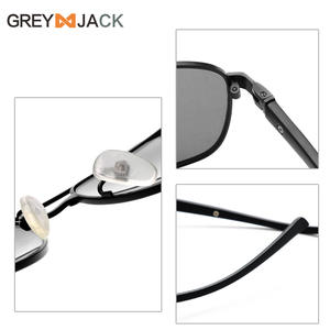 Lunettes de soleil polarisées pour hommes, monture métallique double pont, verres TAC UV400, monture complète or et noir, style cycliste - Product Image 3