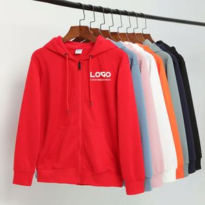 Nouveau design, logo personnalisé, veste à capuche zippée en coton pour garçons et hommes, grandes tailles, sweat-shirts décontractés, vêtements d'extérieur, vente en gros - Product Image 1