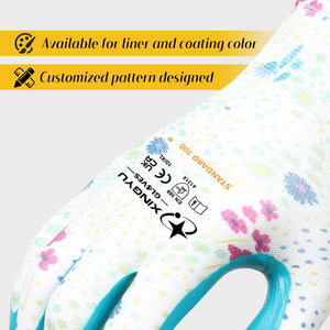 XINGYU Gants de travail de jardinage pour hommes personnalisés Gants de sécurité en nitrile avec logo en caoutchouc doublé de coton et protection haute des mains et des bras - Product Image 5