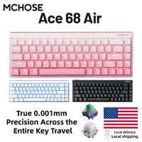 Clavier MCHOSE ACE 68 Air Mechanical Air avec interrupteurs magnétiques Kailh à effet Hall, déclenchement rapide, programmable, RGB, 8K Hz, monté sur Tai GT