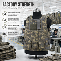 Gilet Tactique Réglable Molle Camouflage en Fibre de Polyester Anti-Bactérienne, Cinq Couleurs Unies, pour Uniforme de Travail, Garde de Sécurité et Activités de Plein Air