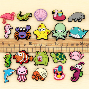Set de Dijes para Zapatos de Animales Marinos al por Mayor, Lindos Accesorios 3D de Criaturas del Mar (Tiburón, Delfín, Tortuga, Pulpo) para Decoración de Zuecos, Regalo para Niños - Product Image 3